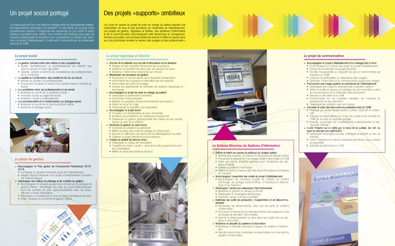 brochure institutionnelle Vaillant Group FrConception graphique de la brochure du Projet d'tablissement du centre hospitalierance