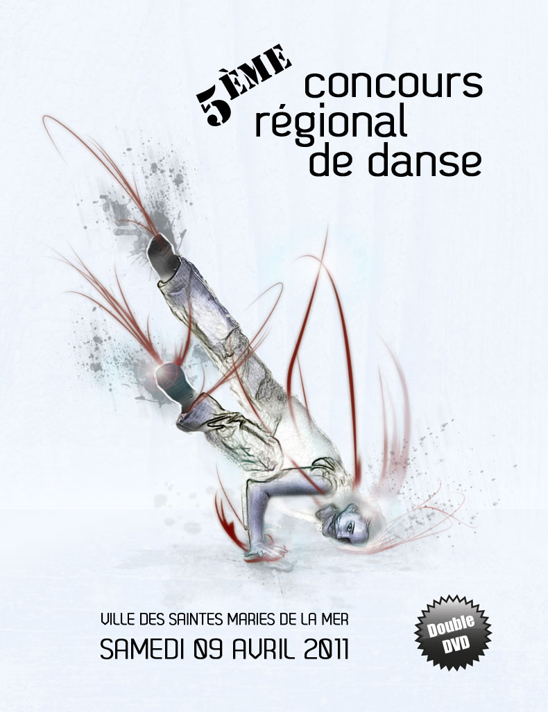 Cration graphique et retouche photo - affiche concours de danse