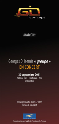 flyer pour concert de GDI Concept - Groupe de musique
