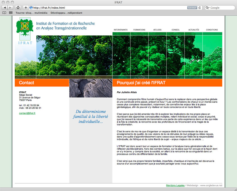 Cration de site internet pour institut d'analyse