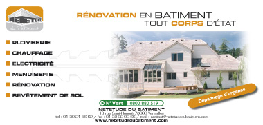 Netetude du Btiment - Rnovation en btiment tout corps d'tat