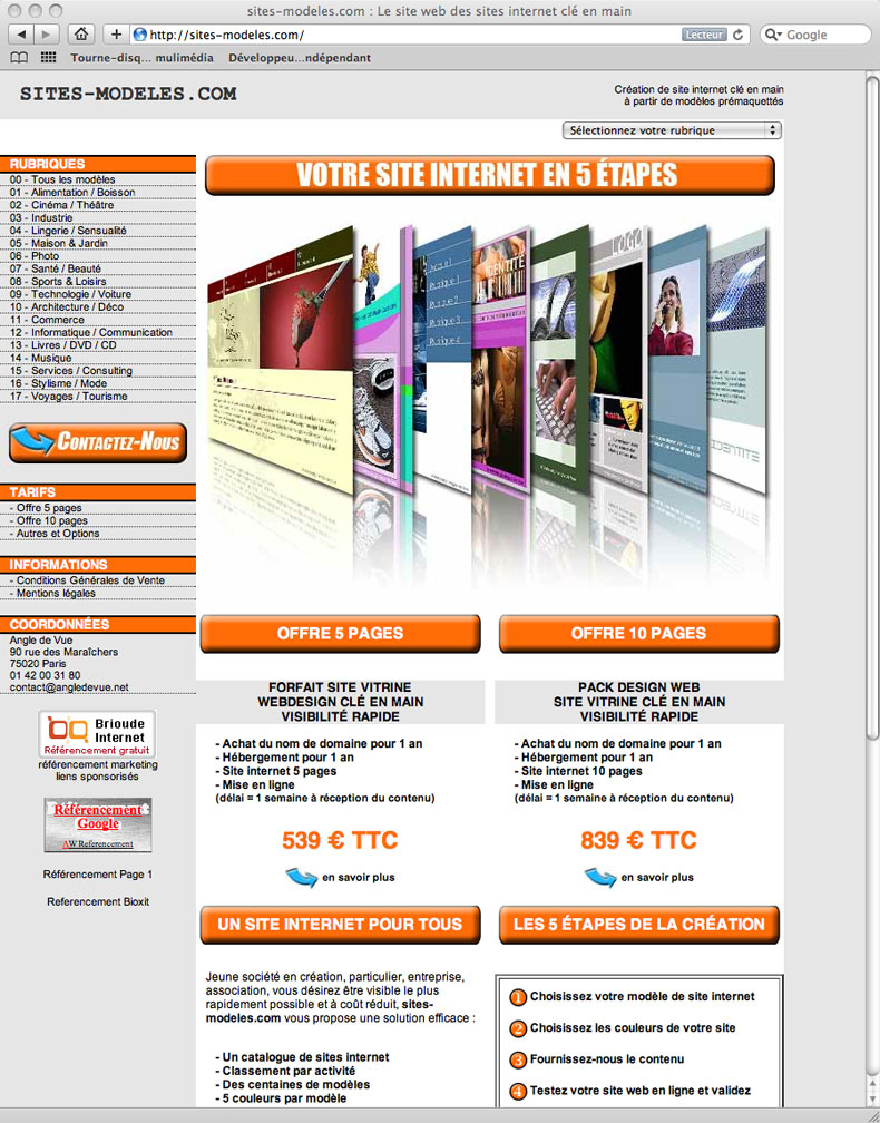 beaux modles de sites web