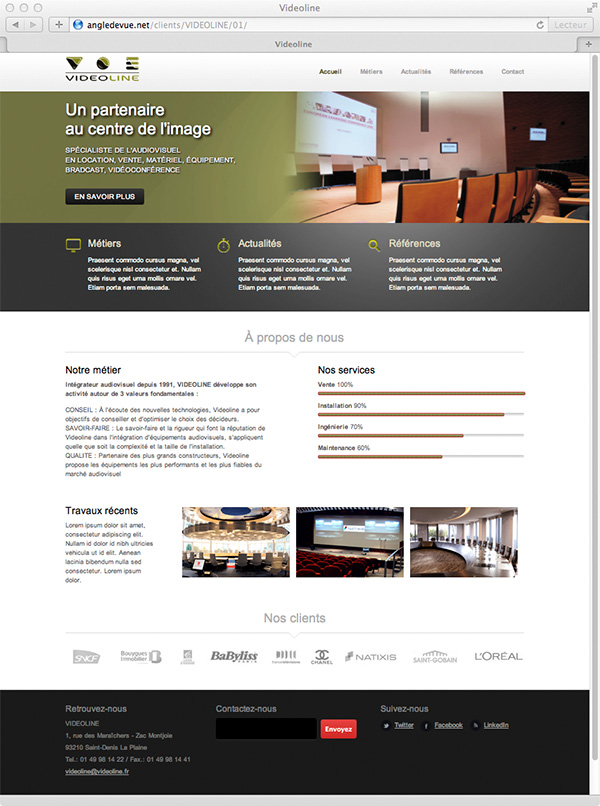 Angle de Vue agence de conception graphique web et print création de site internet materiel vidéo